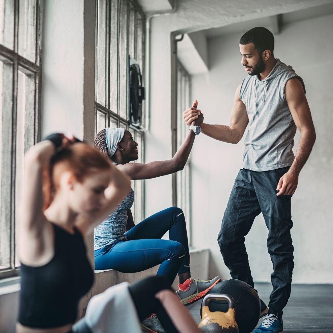 Trainer proud of client
